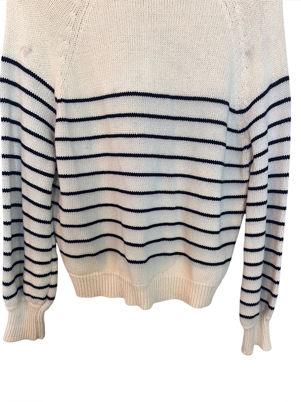 Sezane LÉONTINE JUMPER, Navy/Ecru, Extra Small - Picture 7 of 8